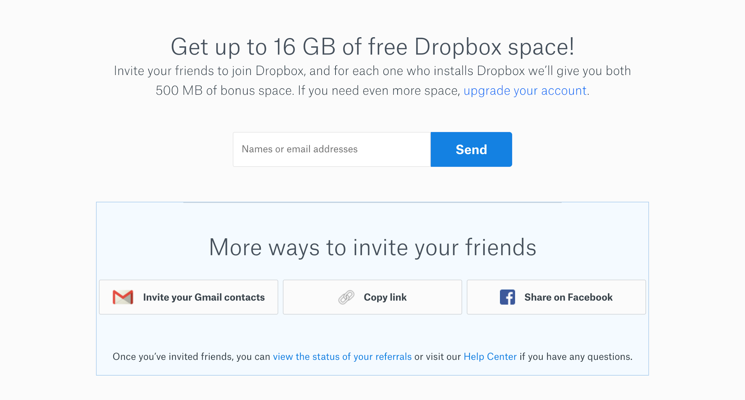 Dropbox Referral Program